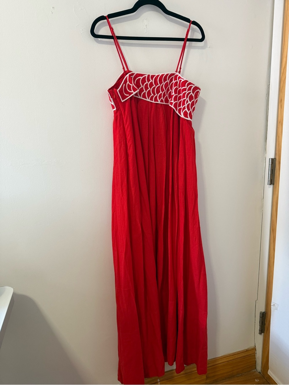 FARM Rio Red Maxi Dress with White Fish Detail - Picture 6 of 11